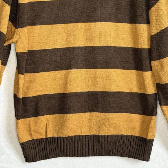 Maza Men's 3XL Rugby Striped Full Zip Sweater Cardigan Preppy Old Money - Picture 12 of 16